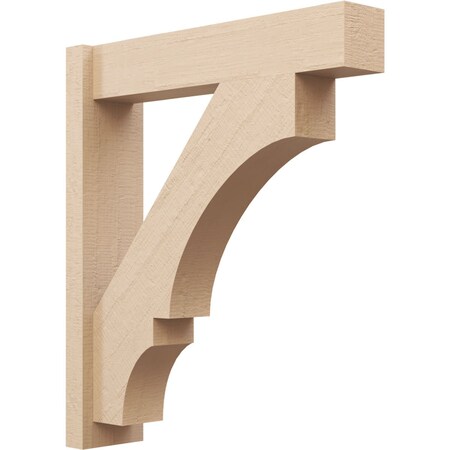 Ekena Millwork 6-in W x 26-in D x 30-in H Balboa Block Rough Cedar Woodgrain TimberThane Outlooker, Primed Tan OUTUR060X26X30BOA44RCPR